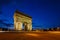 Arc de Triomphe twilight photo, Avenue de Champs Elysees, Paris