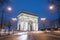 Arc de tTriomphe in Paris At Night