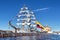 ARC GLORIA is a barque, which is a training ship and the official flagship of the Colombian Navy, on a visit to St. Petersburg