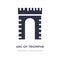 arc of triomphe icon on white background. Simple element illustration from Monuments concept