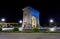 Arc of Triomphe night view in Bucharest