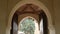 Arc and vault in the nasrid palace of the Alcazaba, Malaga, Spain