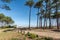 Arcachon Bay, France. Access to the beach Petit Nice, near Arcachon and the dune of Pilat