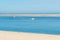 Arcachon Bay, France. Beach Petit Nice and sandbank of Arguin