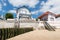 Arcachon Bay, France, colored houses at seaside