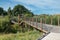 Arcachon Bay, France: footbridge near the ornithological reserve of Le Teich