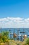 Arcachon Bay, France, terrace of a restaurant at seaside