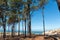 Arcachon Bay, France. View over the Altantic ocean and the sand bank of Arguin
