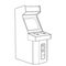 Arcade Cabinet or Arcade Machine, Right Oblique View