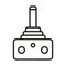 Arcade controller - vintage joystick icon - Editable stroke