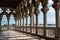 Arcade of the Doge\'s Palace: Gothic architecture in Venice, Ital