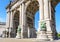 The arcade du Cinquantenaire on a sunny day in Brussels, Belgium