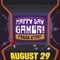 Arcade with Game Inviting at you to Celebrate Gamer Day, Vector Illustration