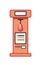 Arcade game machine flat vector illustration. Boxing and punching arcade isolated on white background. Device for