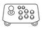 Arcade joystick controller line art icon for apps or website