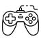 Arcade joystick icon, outline style