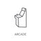 Arcade linear icon. Modern outline Arcade logo concept on white