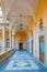 Arcade of one of the palaces of strada nuova - doria tursi palace in Genoa, Italy...IMAGE