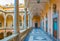 Arcade of one of the palaces of strada nuova - doria tursi palace in Genoa, Italy...IMAGE