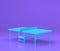 Arcade ping-pong table, entertainment center objects in purple flat room, 3d rendering