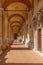 Arcade at the Sanctuary of the Holy House of Loreto in Italy