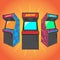 Arcade Video game machines vector illustration