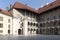 Arcaded courtyard of Royal Castle Wawel in Cracow in Poland