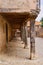 Arcades amd old houses in Calatanazor, Soria, Spain