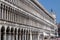 Arcades of the facade on Piazza San Marco in Venice, Italy