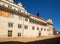 Arcades and sgrafitto on Litomysl castle, Czech republic.