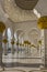 The arcades of the Sheikh Zayed Grand Mosque flanked by thousands of columns