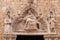 The arch above the entrance in catholic temple