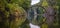 Arch Bridge in Kromlau, Saxony, Germany. Colorful autumn in Germ