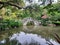 Arch Bridge and pavilion at Shatin Park in Shatin Hong Kong