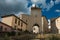 Arch and clock tower in the historic center of Monteleone di Spoleto