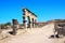 Arch and columns on Decumanus Maximus Street, Volubilis, Morocco