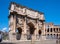 Arch of Constantine the Great emperor Arco di Costantino between Colosseum and Palatine Hill at Via Triumphalis in Rome in Italy