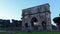 Arch of Constantine. Zoom. Rome, Italy. Time Laps