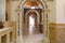 arch corridor in old castle aisle  passageway