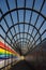 Arch covered Rainbow Bridge over a railway. 1