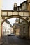 The arch with the Crucifixion scene in Trier, Germany