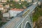 The arch Dom Luise bridge between Porto and Vila Nova de Gaia. View from top