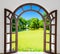 Arch door open pond