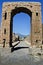 Arch of Emperor Nerone with Vesuvius in the background