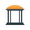 Arch gazebo icon flat isolated vector