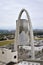 The Arch of Innovation or Juana Blanco cable-stayed bridge on a cloudy day