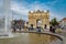 Arch known as Brandenburg Gate in area Potsdam is a Roman triumphal arch on the Luisenplatz