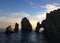 Arch of Los Cabos, in a sunset