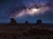 The arch of Milky way in Monument Valley