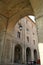 Arch of the Palacio della Pilota in the city of Parma, Italy